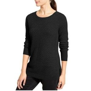 Athleta black honeycomb tunic sweater thick knit